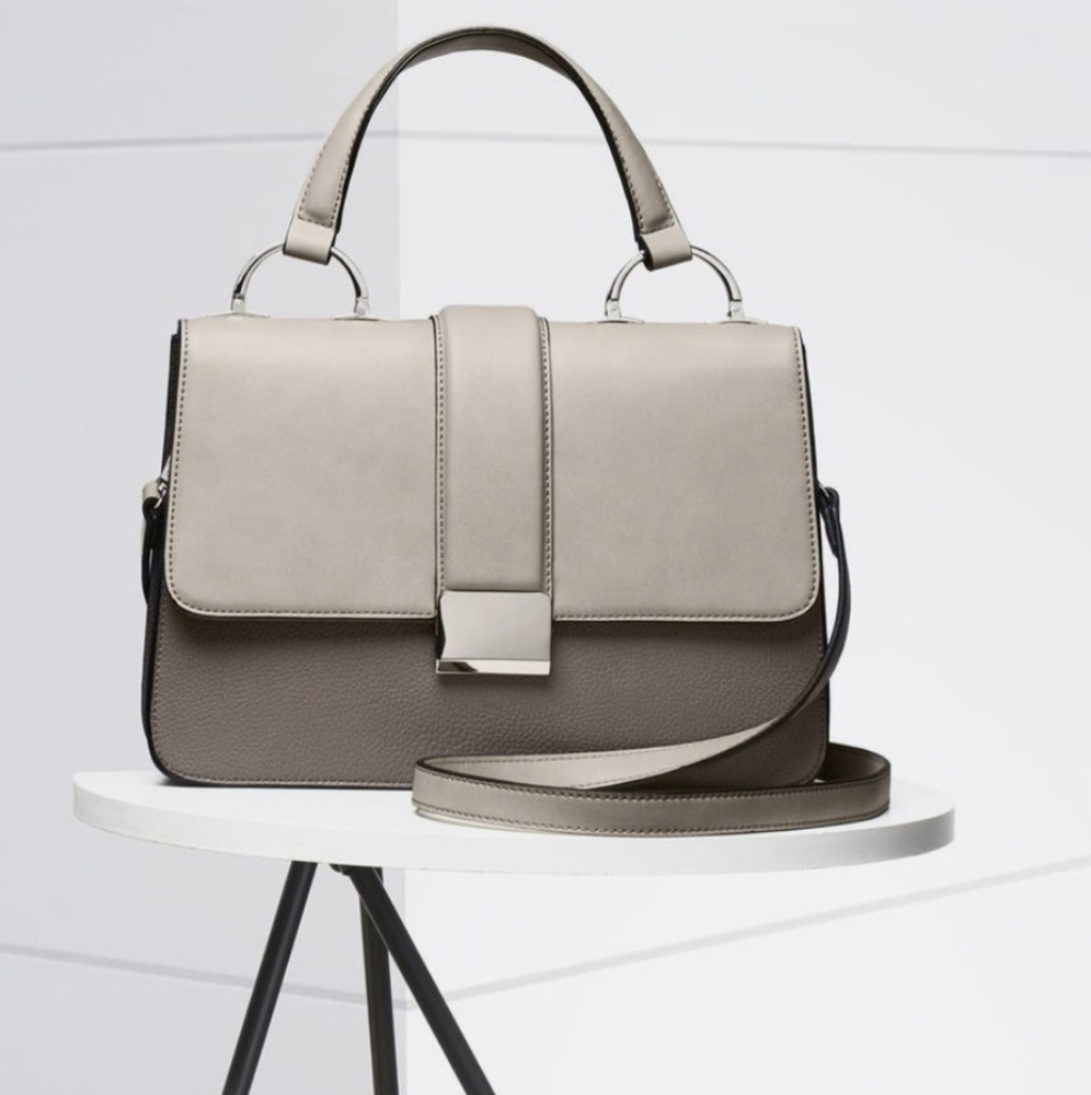 Blake faux leather top handle bag